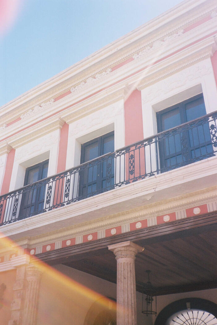 A stylistic photo of the Teatro Ángela Peralta